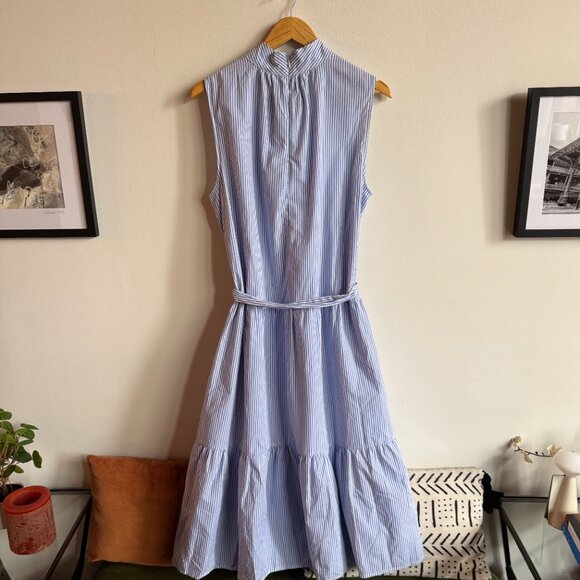 NWT Who What Wear Women's Blue Striped Mock-Neck Dress - Plus Size - Picture 5 of 5